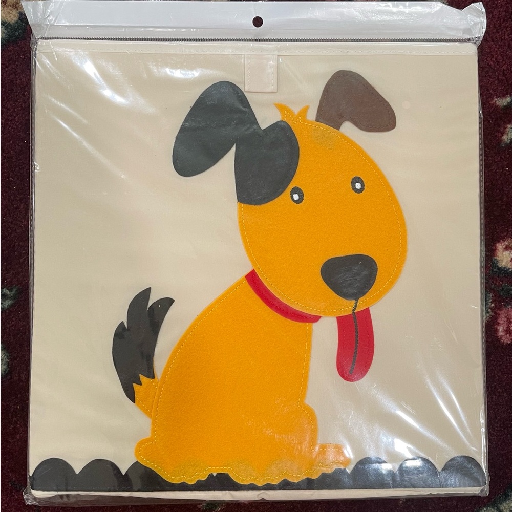 Dog-Themed storage box - Yellow and Black